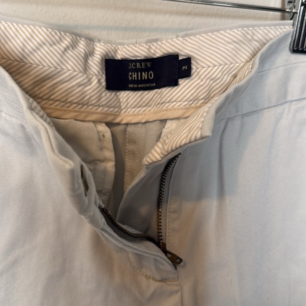 J.Crew Chino Tan Shorts Womens Size 2 100% Cotton Preppy Professional Classic - Picture 3 of 11